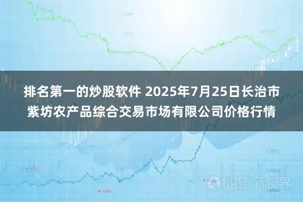排名第一的炒股软件 2025年7月25日长治市紫坊农产品综合交易市场有限公司价格行情